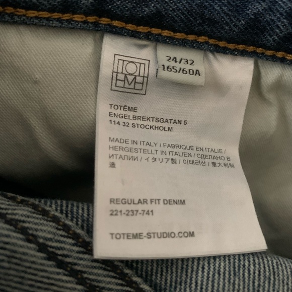 NWT! Toteme women jeans size 24 - Picture 13 of 14